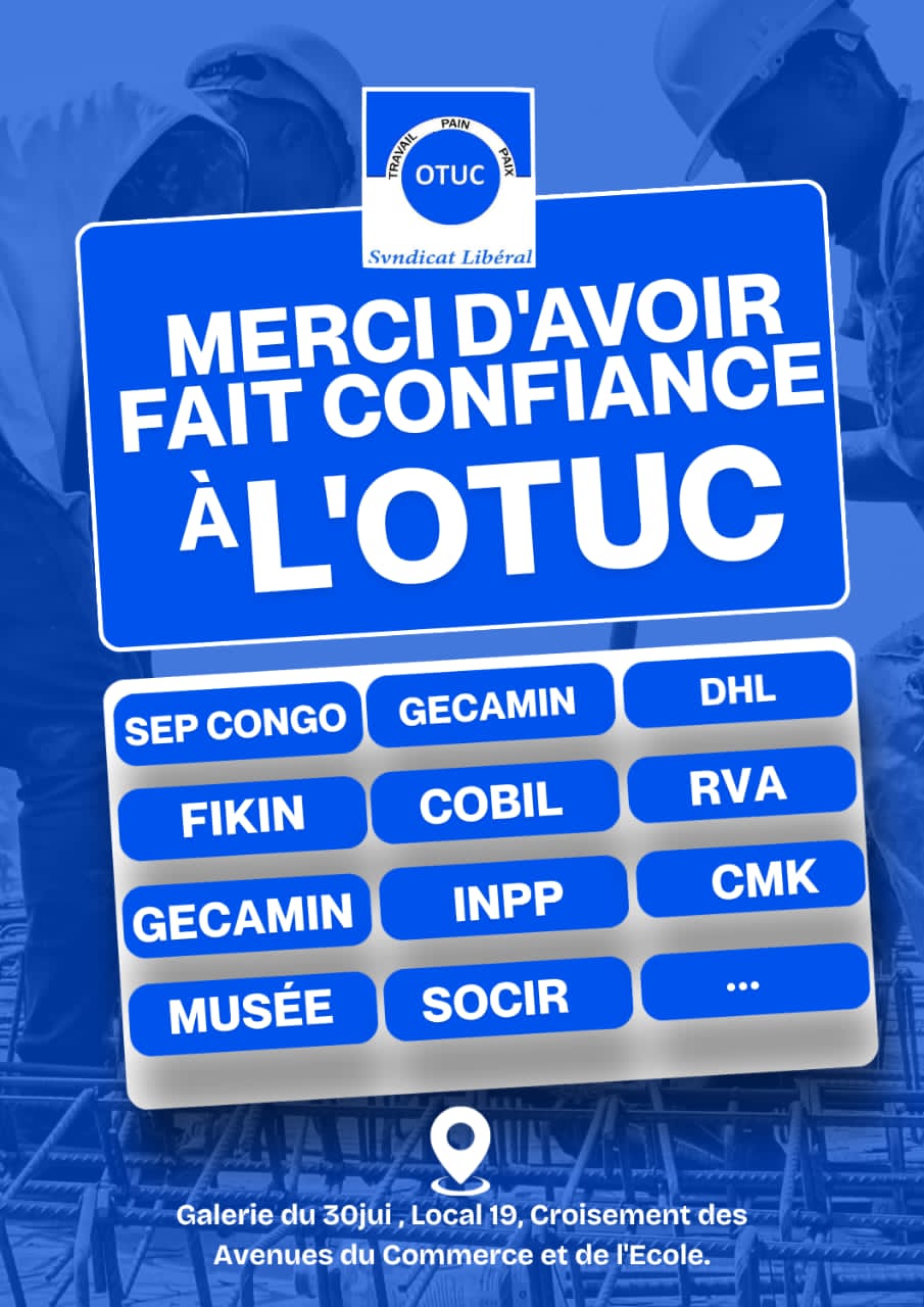 Merci d'avoir fait confiance à l'OTUC
